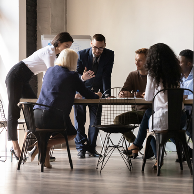 Group of executives in a meeting